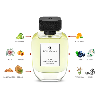 Swiss Arabian Rose And Patchouli Eau de Parfum Floral Woody 100mL image 4