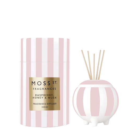 MOSS ST Raspberry, Honey & Musk Ceramic Diffuser 100mL