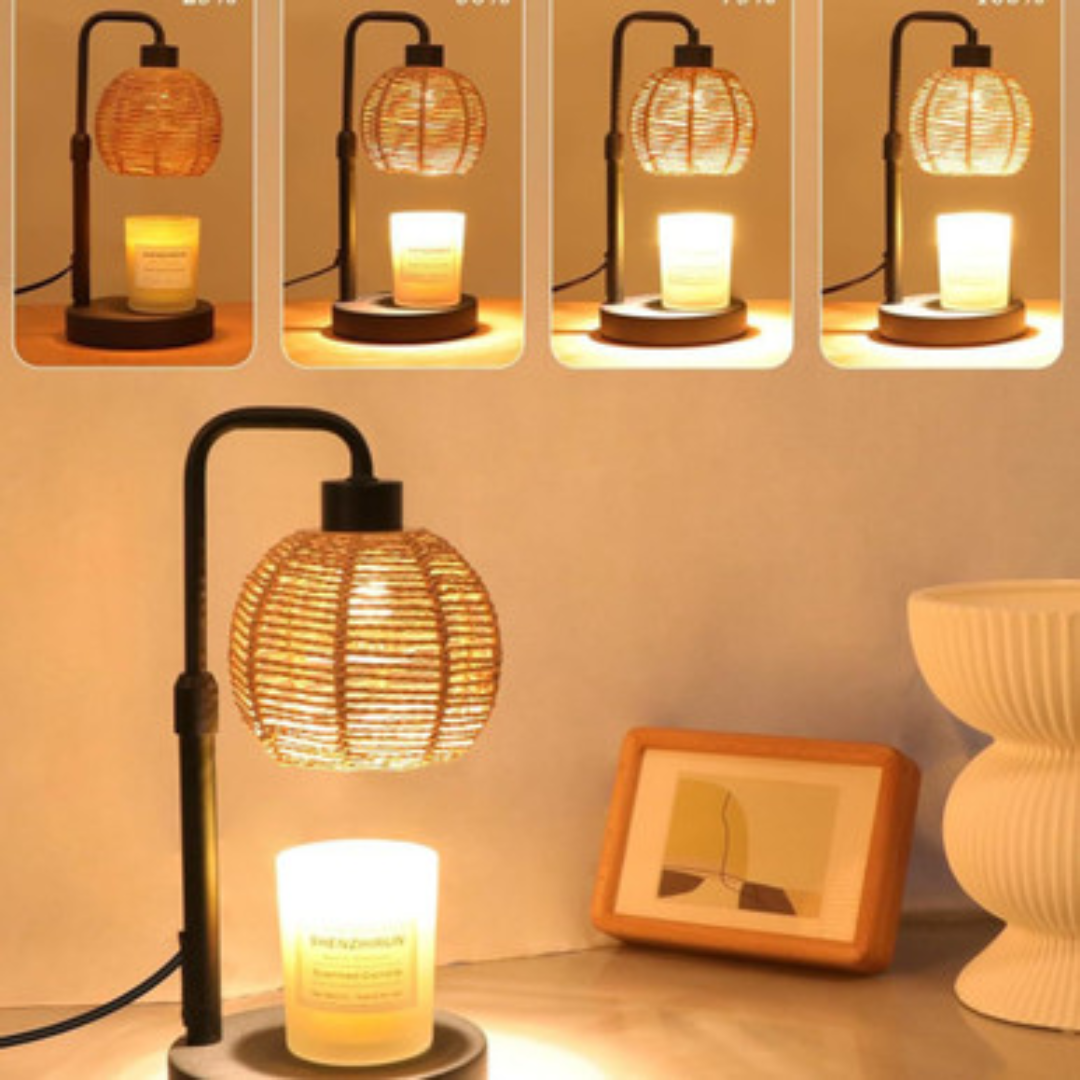 Retro Linen Takraw Ball Aromatherapy Lamp — Wax Melt Warmer - The Gift Company