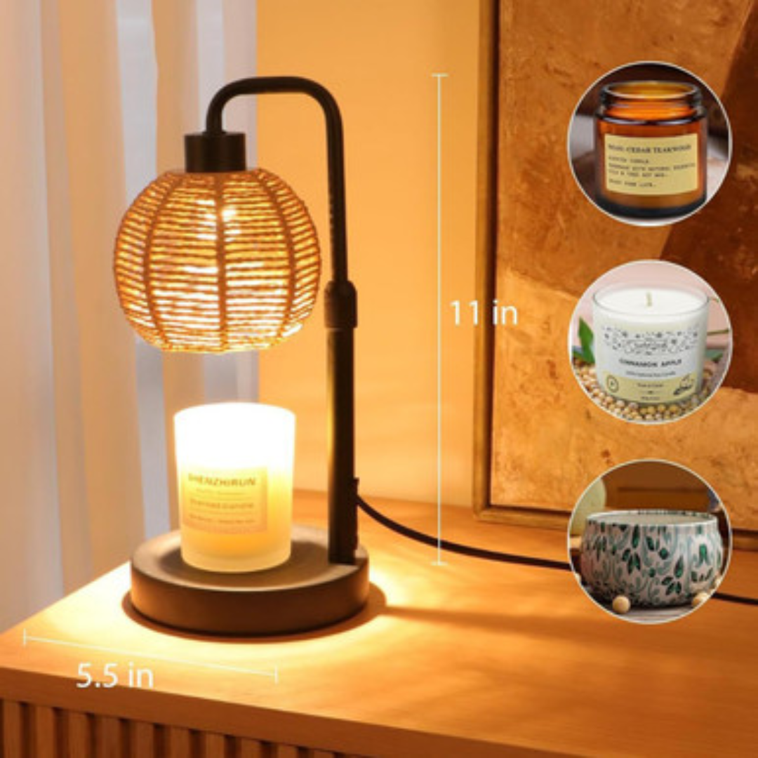 Retro Linen Takraw Ball Aromatherapy Lamp — Wax Melt Warmer - The Gift Company