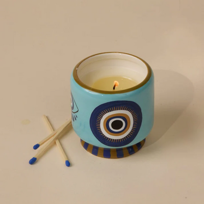 Paddywax A Dopo Handpainted "Eye" Ceramic - Incense & Smoke 226g