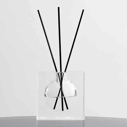 Square Clear Glass Reed Diffuser Bottle