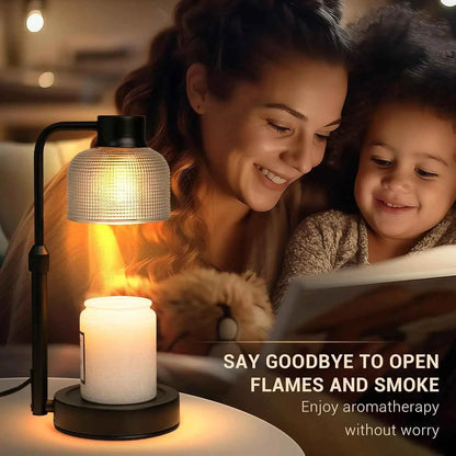 Black Adjustable-Height Candle Warmer Lamp with Timer – view 4