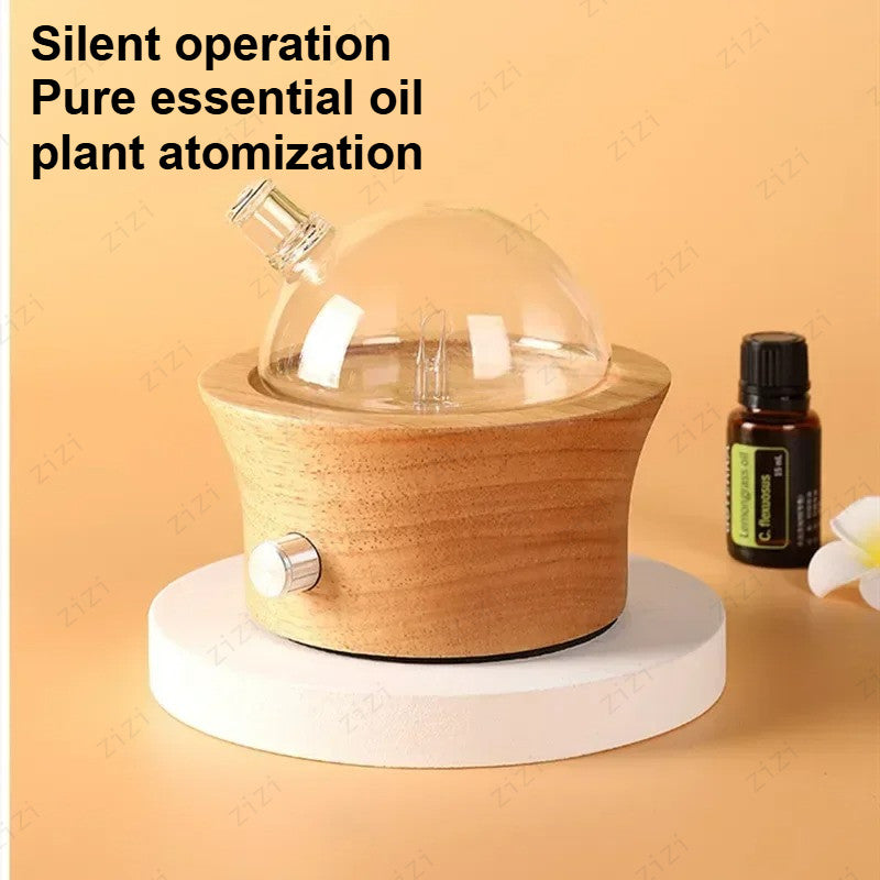 Wooden Glass Waterless Aromatherapy Essential Oil Diffuser