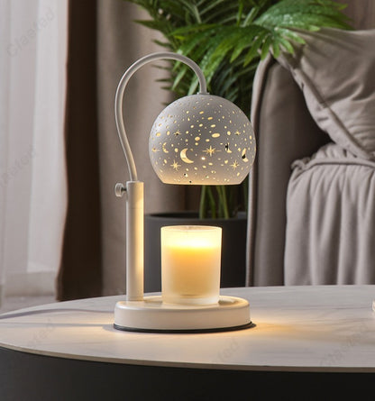 Starry Candle Warmer Lamp with Timer & Adjustable Brightness