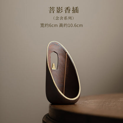 Ceramic Thread Incense Burner with Tray - The Gift Company