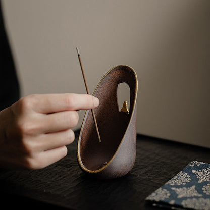 Ceramic Thread Incense Burner with Tray - The Gift Company