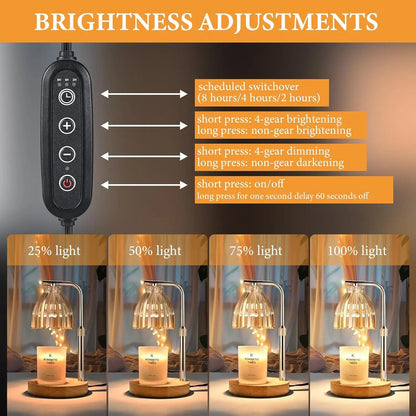 Adjustable-Height Candle Warmer Lamp with Timer & Dimmer – view 8