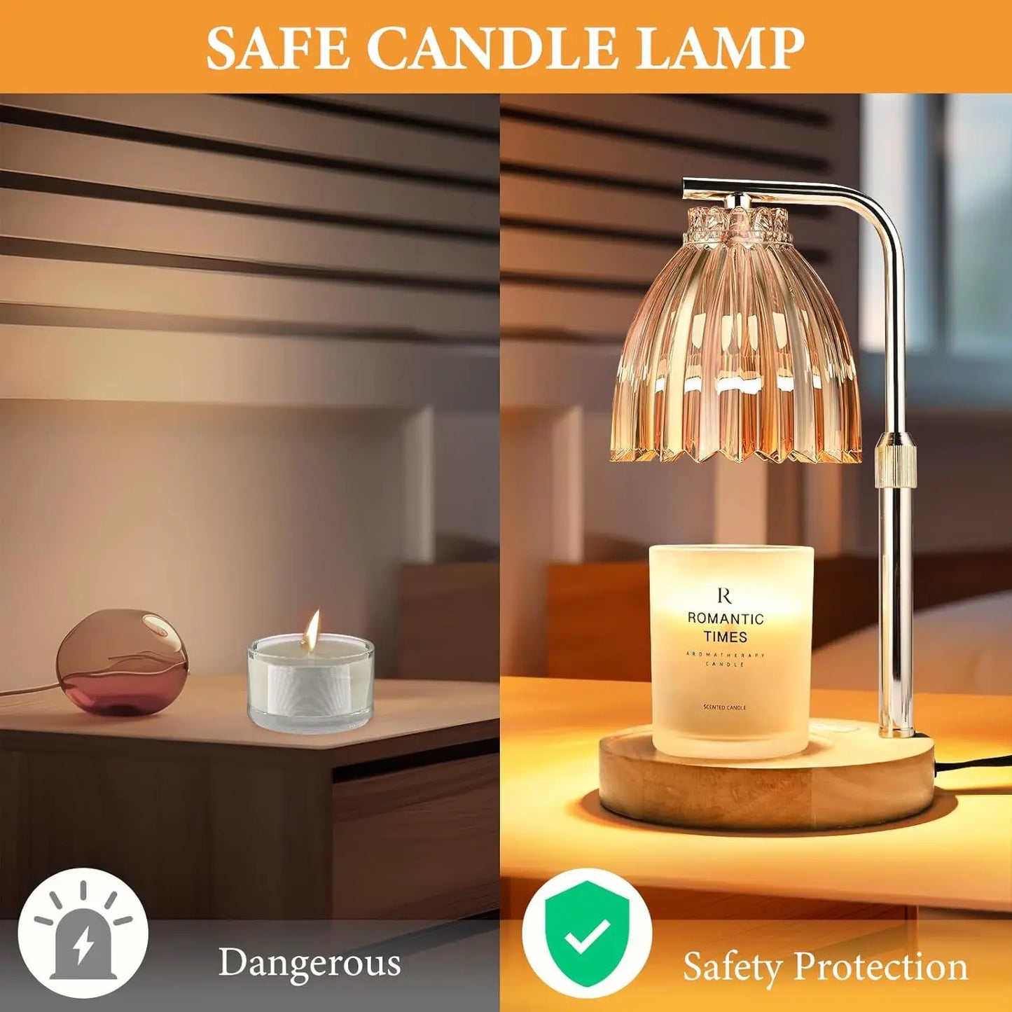 Adjustable-Height Candle Warmer Lamp with Timer & Dimmer – view 6