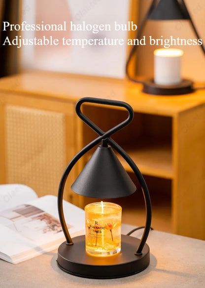 Minimalist Wrought-Iron Candle Warmer Lamp with Timer or Dimmer – view 9