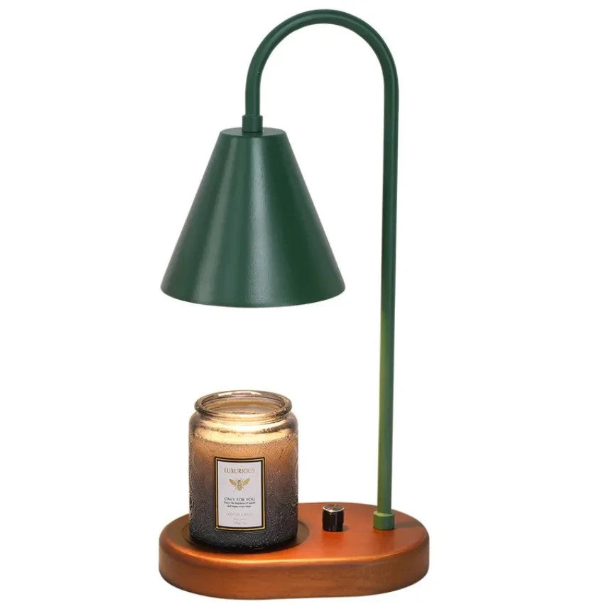 Electric Candle Warmer Lamp with Dimmer & Wooden Base
