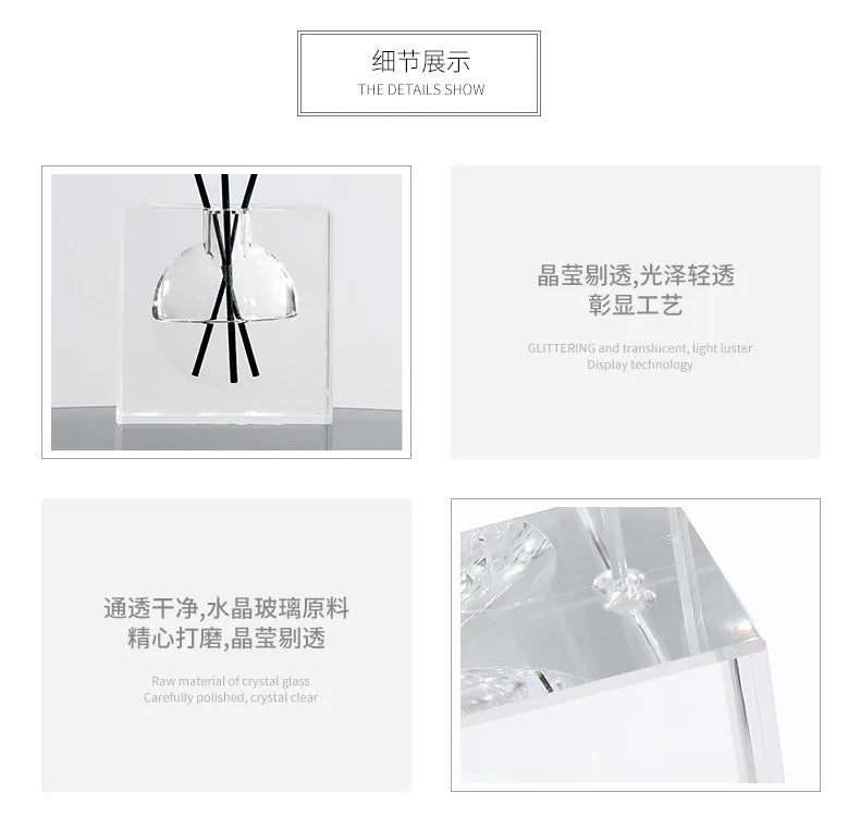 Square Clear Glass Reed Diffuser Bottle – view 10