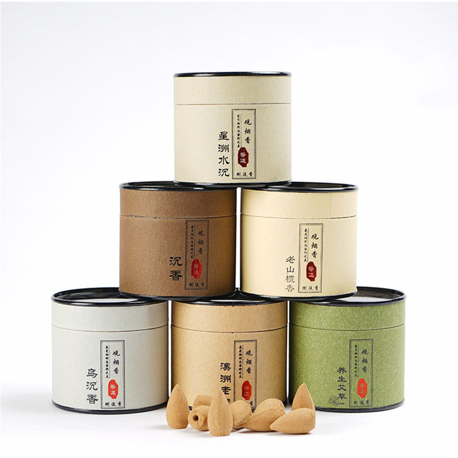 Natural Backflow Incense Cones Travel Tin
