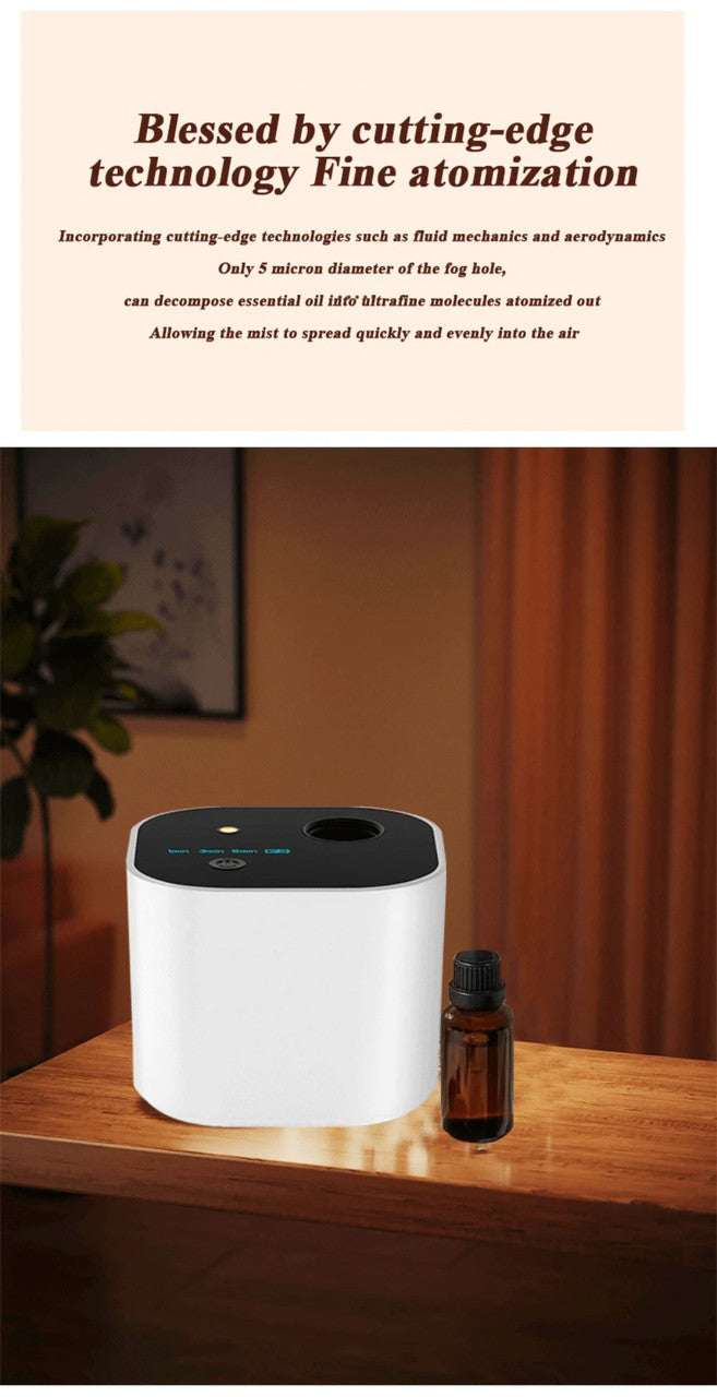 Portable Waterless Essential Oil Diffuser with 3 Mist Modes