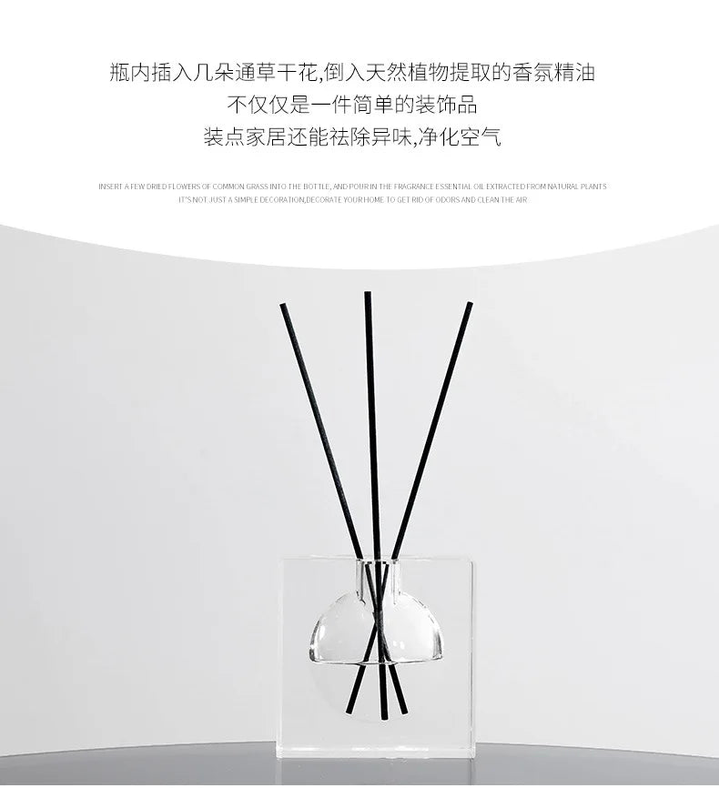 Square Clear Glass Reed Diffuser Bottle – view 9