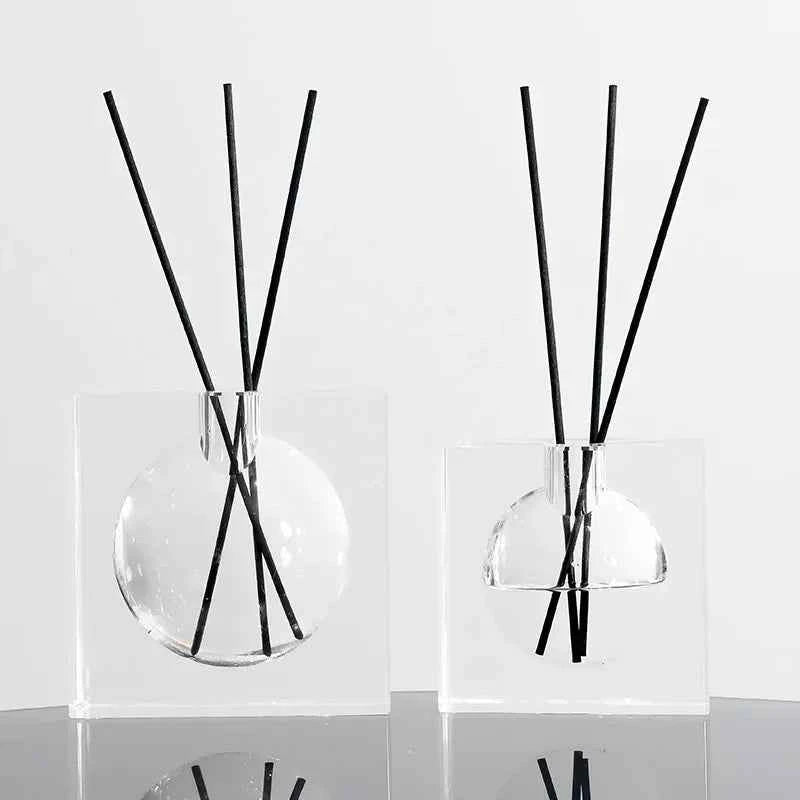 Square Clear Glass Reed Diffuser Bottle – view 2