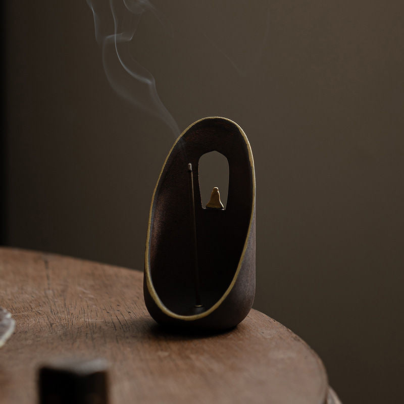 Ceramic Thread Incense Burner with Tray - The Gift Company