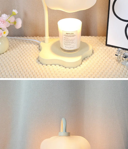 Cloud-Shaped Candle Warmer Lamp with Timer & Dimmable Light