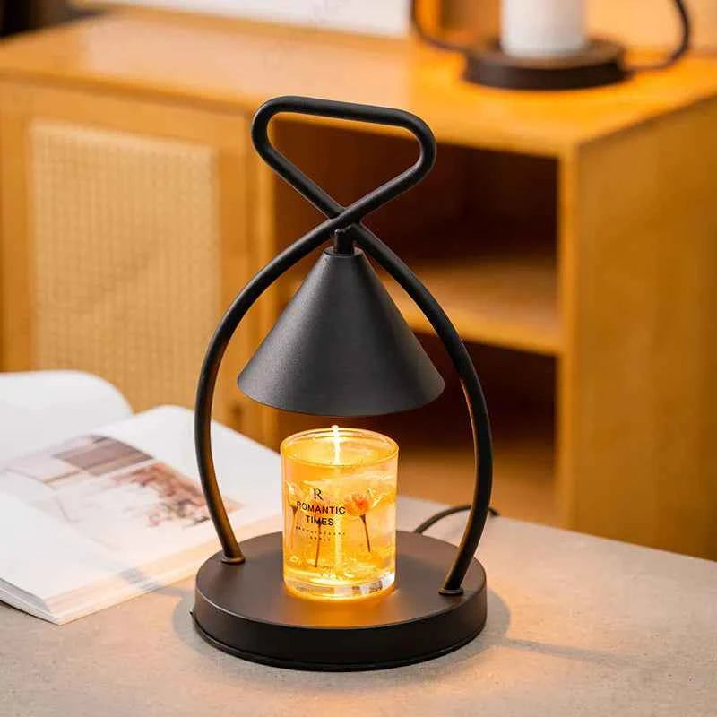 Minimalist Wrought-Iron Candle Warmer Lamp with Timer or Dimmer – view 2