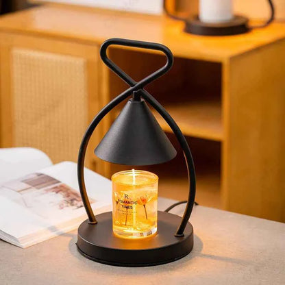Minimalist Wrought-Iron Candle Warmer Lamp with Timer or Dimmer – view 2