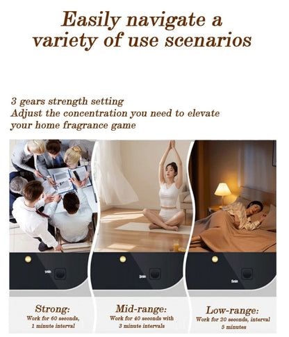 Portable Waterless Essential Oil Diffuser with 3 Mist Modes