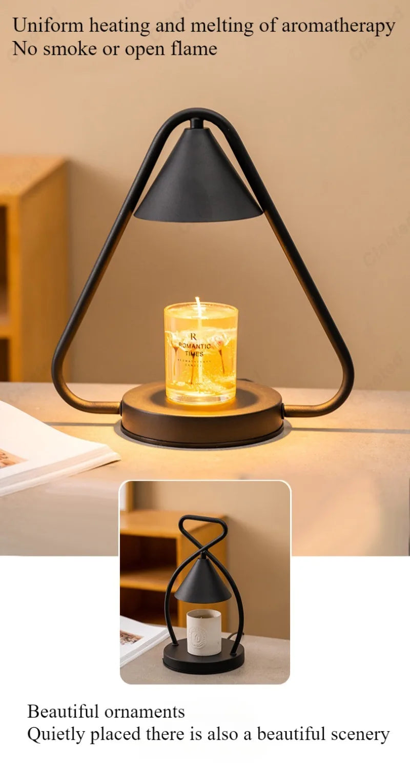Minimalist Wrought-Iron Candle Warmer Lamp with Timer or Dimmer – view 8