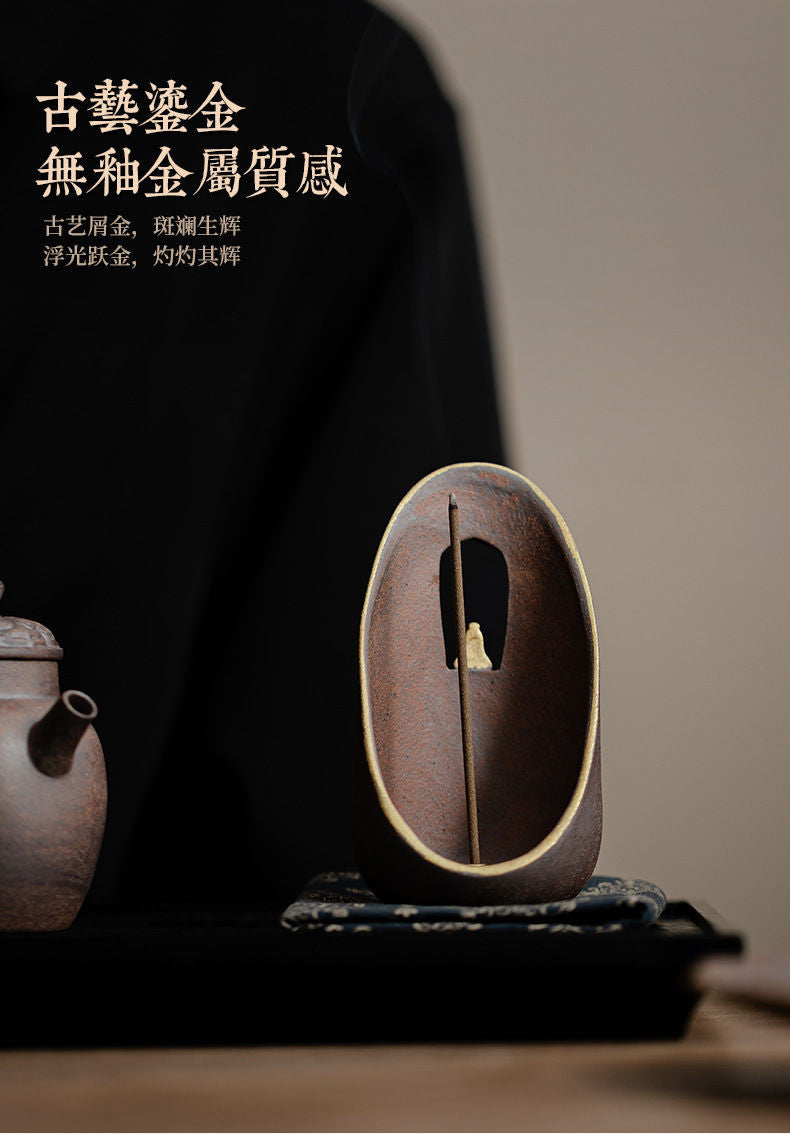 Ceramic Thread Incense Burner with Tray - The Gift Company