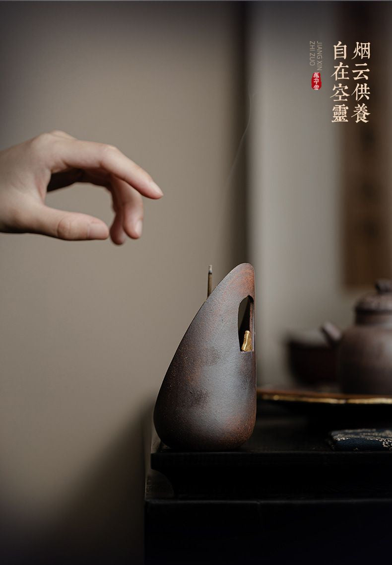 Ceramic Thread Incense Burner with Tray - The Gift Company