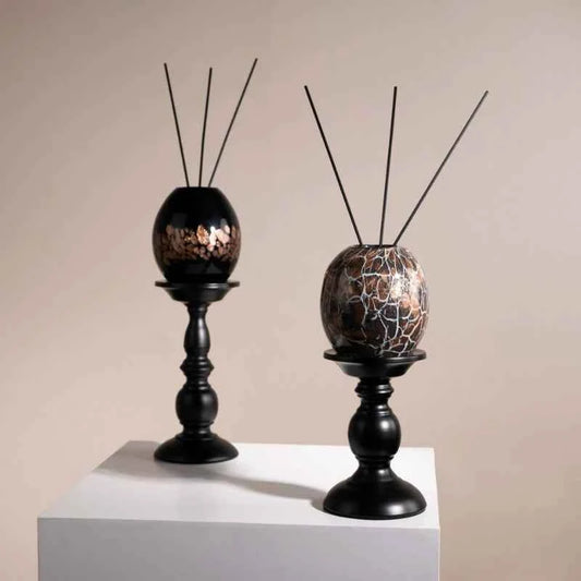 Mediterranean-Style Glass Reed Diffuser Vessel