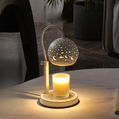 Starry Candle Warmer Lamp with Timer & Adjustable Brightness