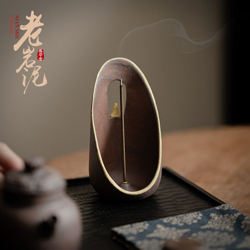 Ceramic Thread Incense Burner with Tray - The Gift Company