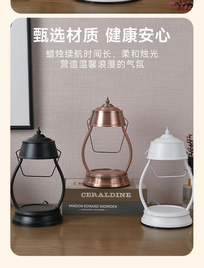 Retro Black Candle Warmer Lamp for Bedroom & Living Room