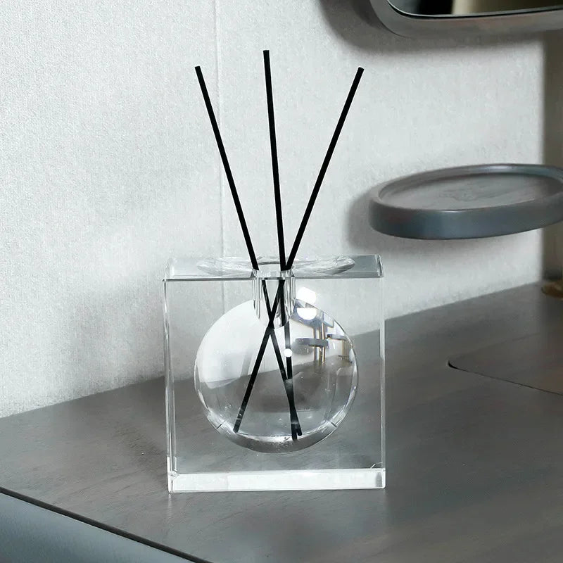Square Clear Glass Reed Diffuser Bottle – view 4