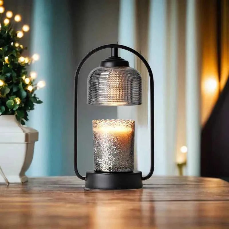 Vintage Candle Warmer Lamp with Timer