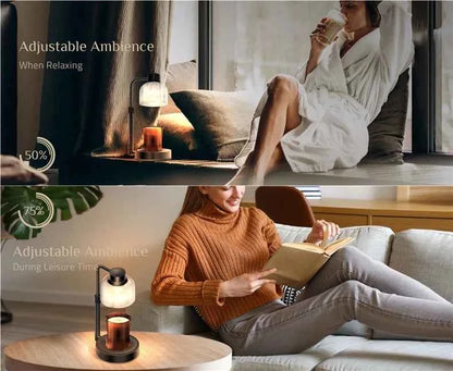 Black Adjustable-Height Candle Warmer Lamp with Timer – view 5
