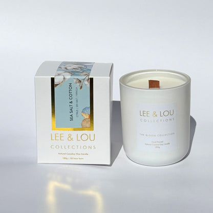 Lee & Lou Sea Salt & Cotton Bloom Candle 285g additional supplier image 4