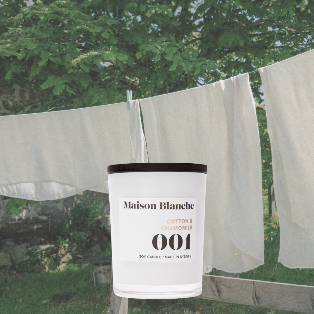 Maison Blanche 001 Cotton & Chamomile Petite Candle 60g – official Maison Blanche product image 3