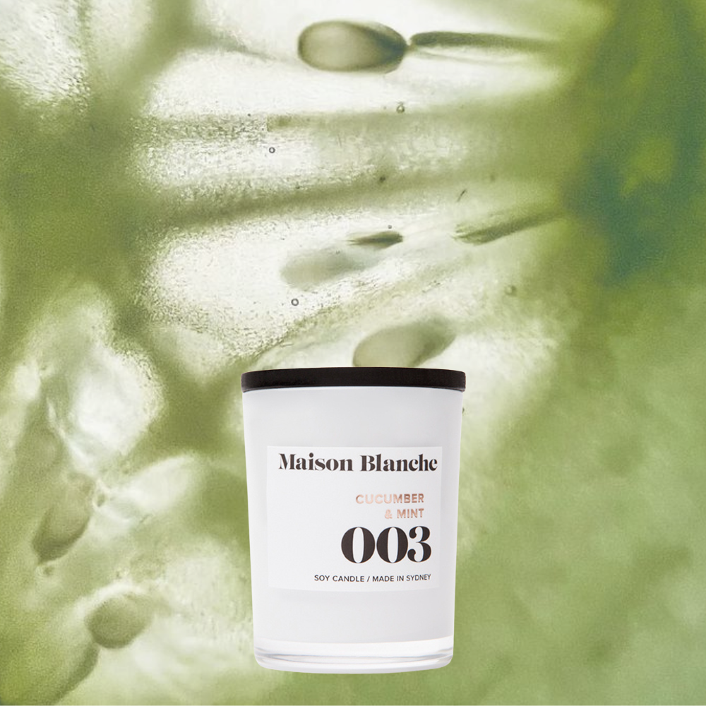 Maison Blanche 003 Cucumber & Mint Petite Candle 60g – official Maison Blanche product image 3