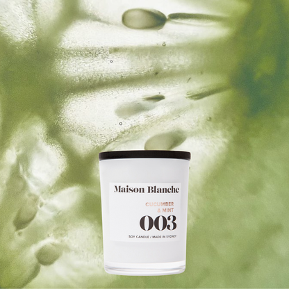 Maison Blanche 003 Cucumber & Mint Petite Candle 60g – official Maison Blanche product image 3