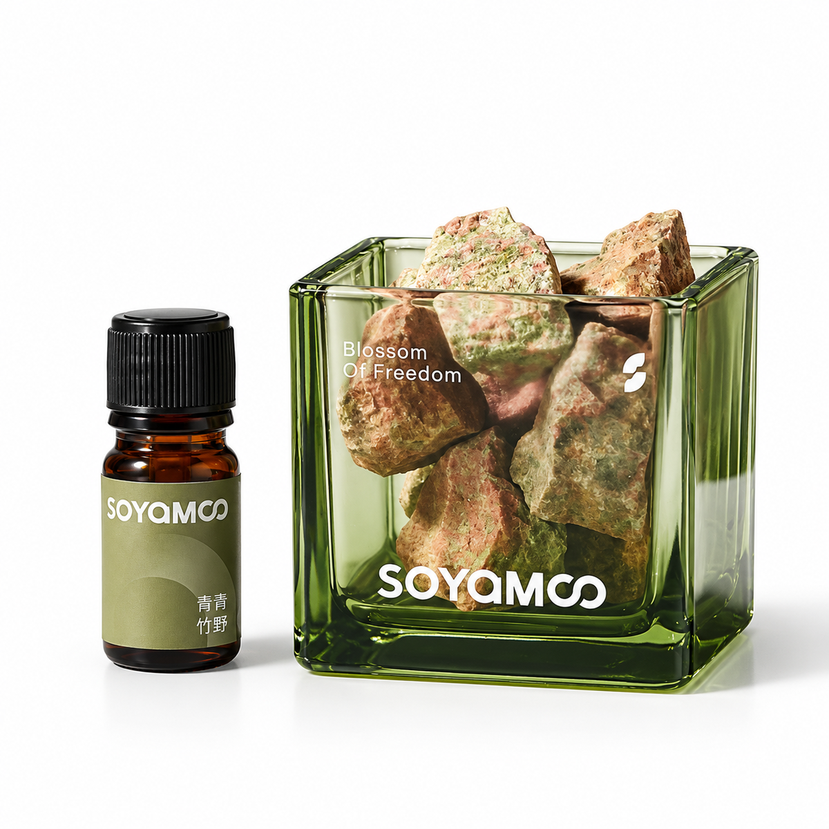SOYAMOO Green Bamboo Grove Dopamine Crystal Diffuser