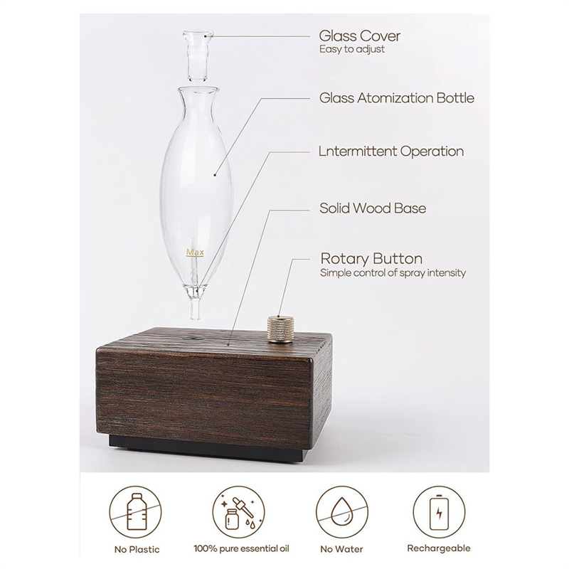 A11R Cordless Waterless Essential Oil Diffuser for Large Rooms