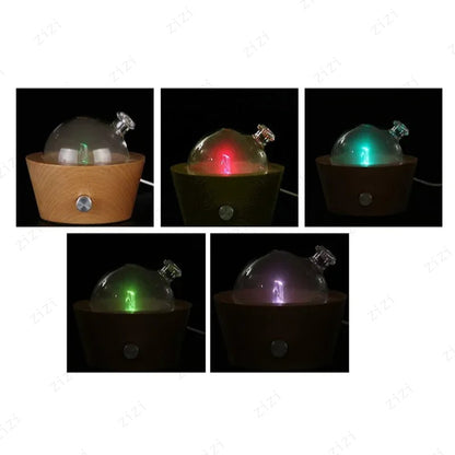 Wooden Glass Waterless Aromatherapy Essential Oil Diffuser