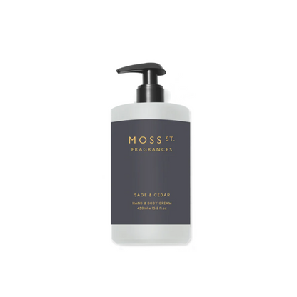 MOSS ST Sage & Cedar Hand & Body Cream 450mL