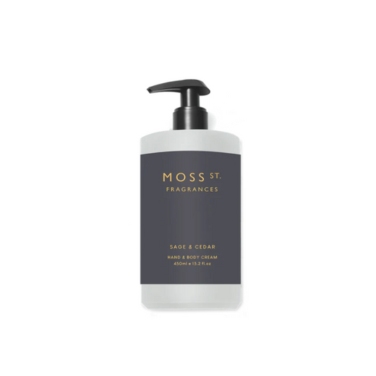 MOSS ST Sage & Cedar Hand & Body Cream 450mL
