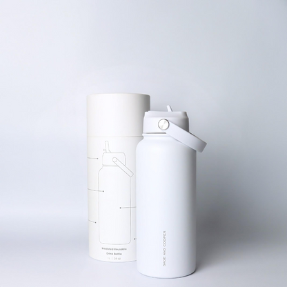 Sage & Cooper Insulated Drink Bottle 1.L - White