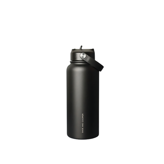 Sage & Cooper Insulated Drink Bottle 1L - Black