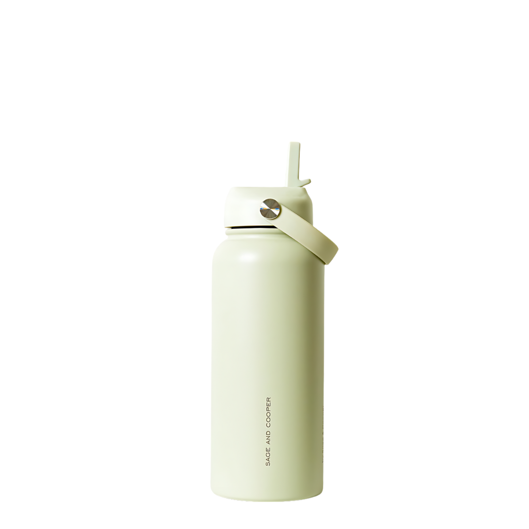 Sage & Cooper Insulated Drink Bottle 1L - Light Green