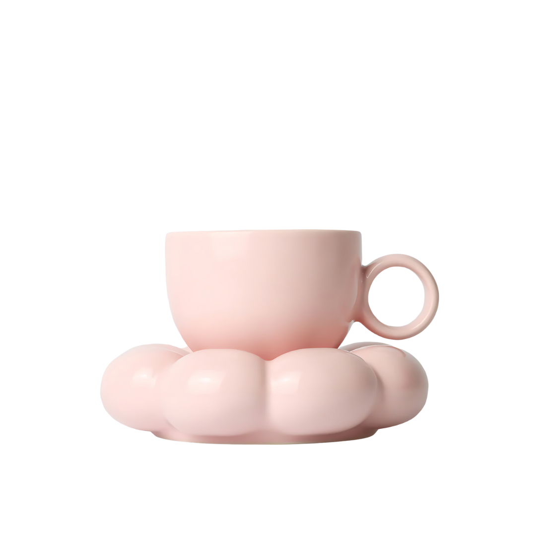 Sage & Cooper Lottie Mug & Saucer Set - Pink