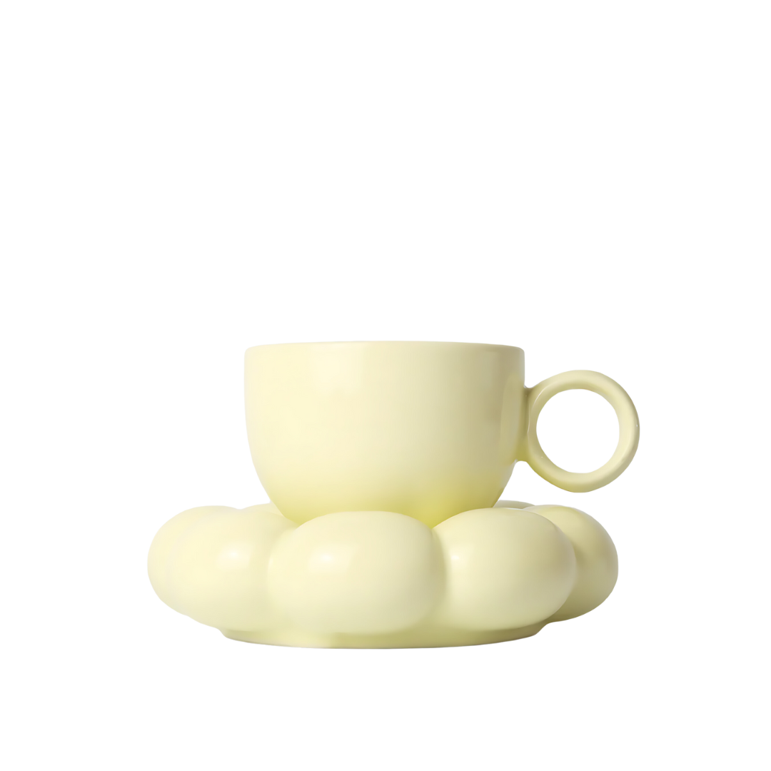 Sage & Cooper Lottie Mug & Saucer Set - Yellow