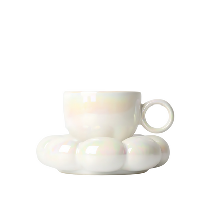 Sage & Cooper Lottie Mug & Saucer Set - White